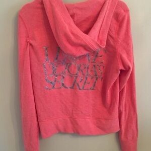 Y2K 2000s VS Victoria Secret rhinestone zip up
